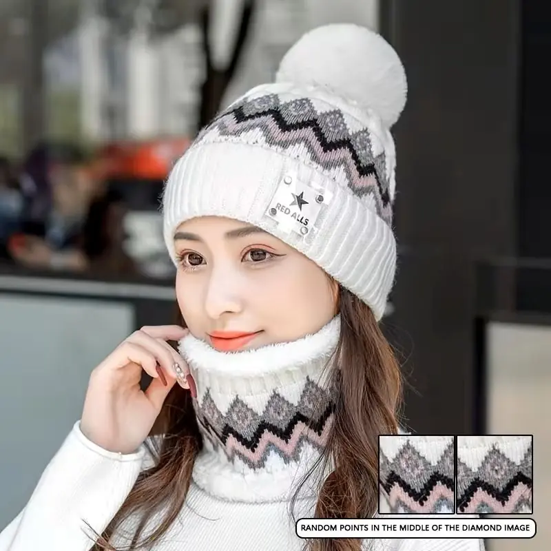 MORESUN Kadın Kışlık Polar Astarlı Bere boyunluk Set