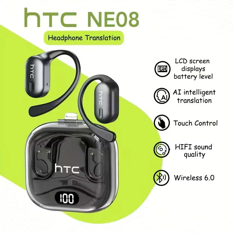 MORESUN HTC NE8 - Kablosuz Çeviri Kulaklığı – 134 Dil Çevirisi