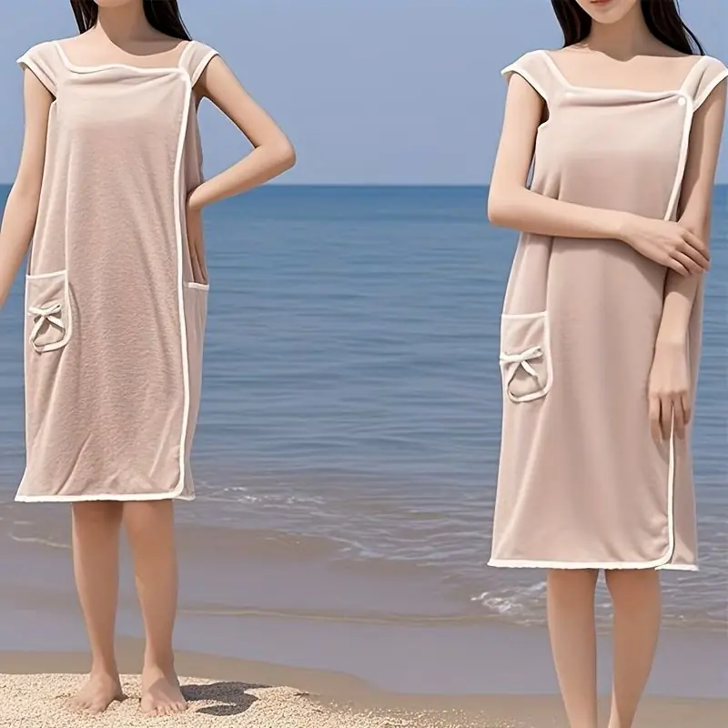 MORESUN Cepli Yumuşak, Emici, Hızlı Kuruyan Kadın Pembe Plaj, Banyo Havlusu