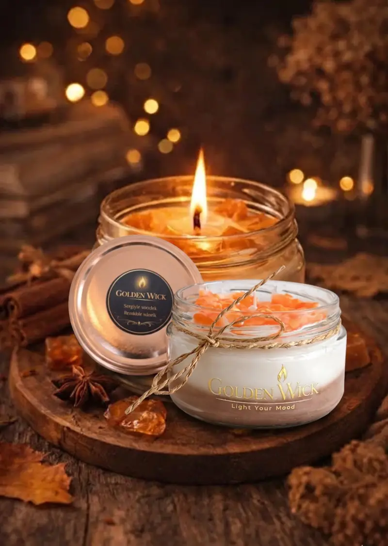 Golden Wick Kahve Ve Portakal Kokulu %100 Doğal Soya Wax